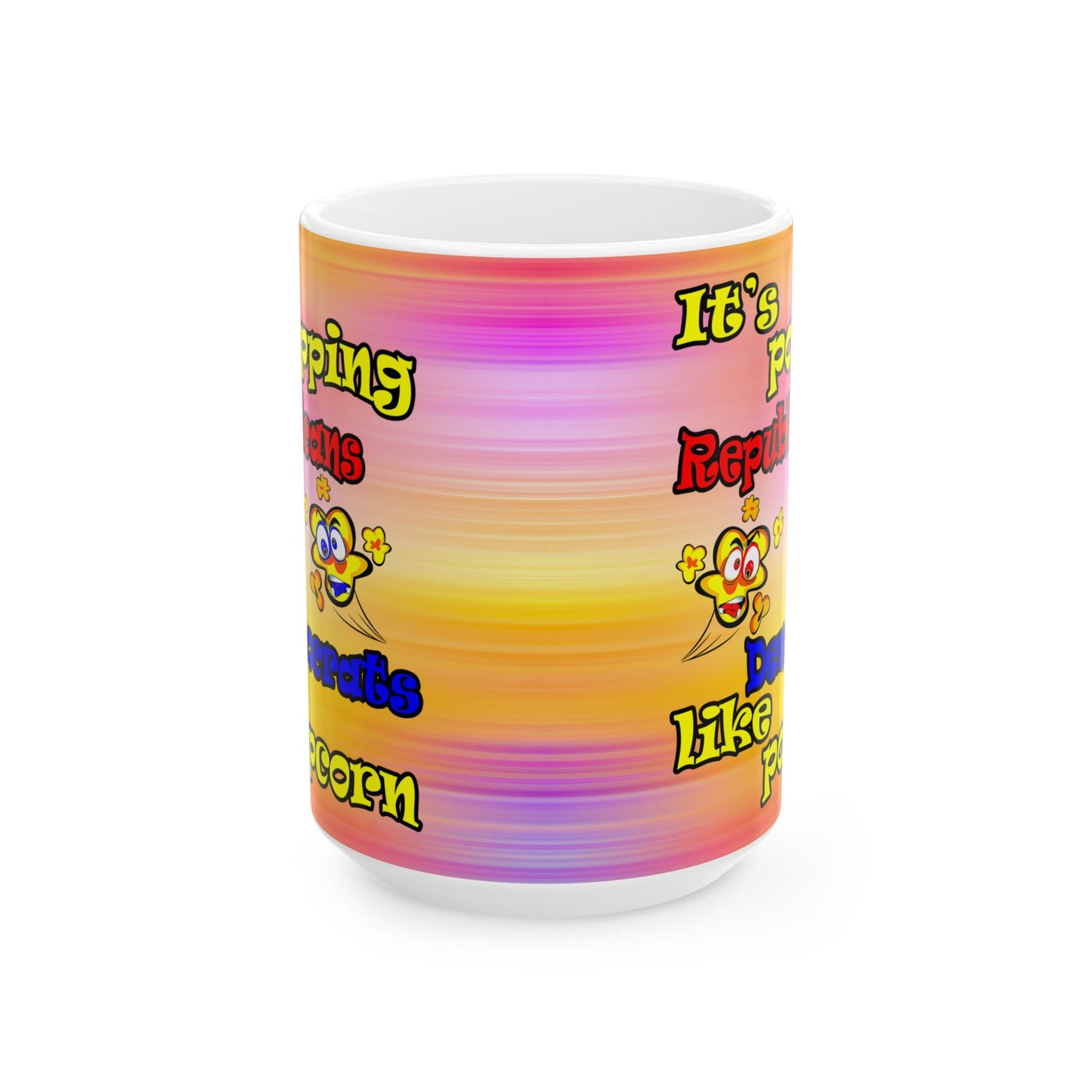 popping like popcorn - White Mug (color blur)
