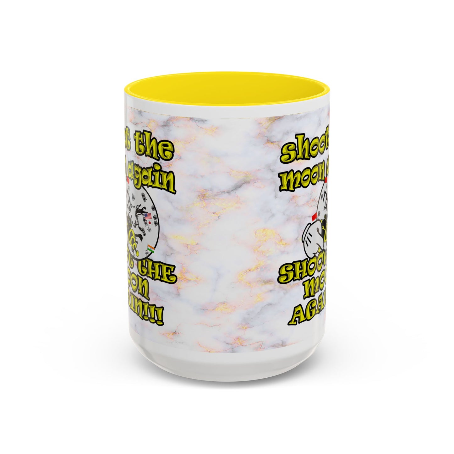 shoot the moon again - Accent Mug (white marble)
