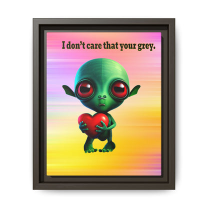 I don't care that your grey - framed canvas art (color blur)