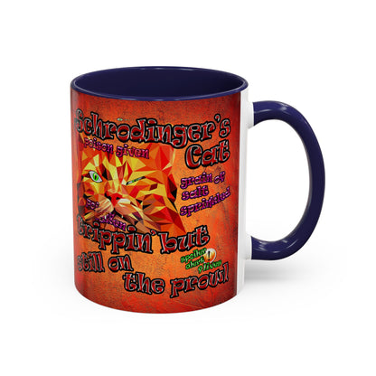 schrodinger's cat - Accent Mug (burnt orange)