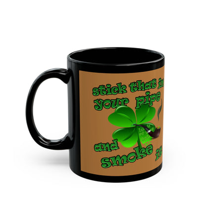 celtics logo - Black Mug (light brown)