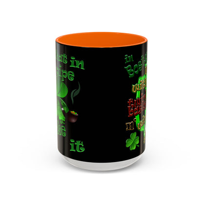 celtics logo - Accent Mug (black)
