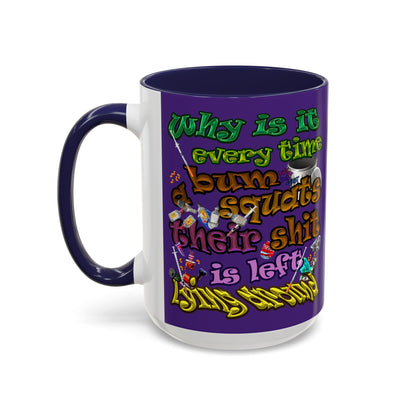 the bum's shit - Accent Mug (purple)