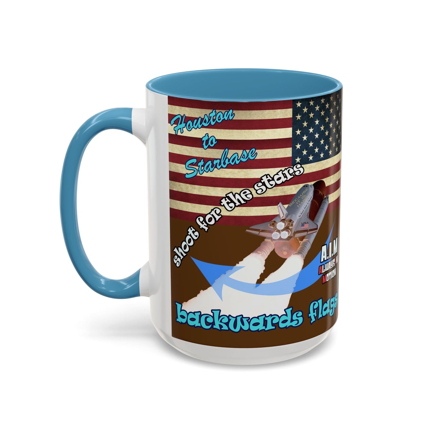 shoot for the stars - Accent Mug (brown)