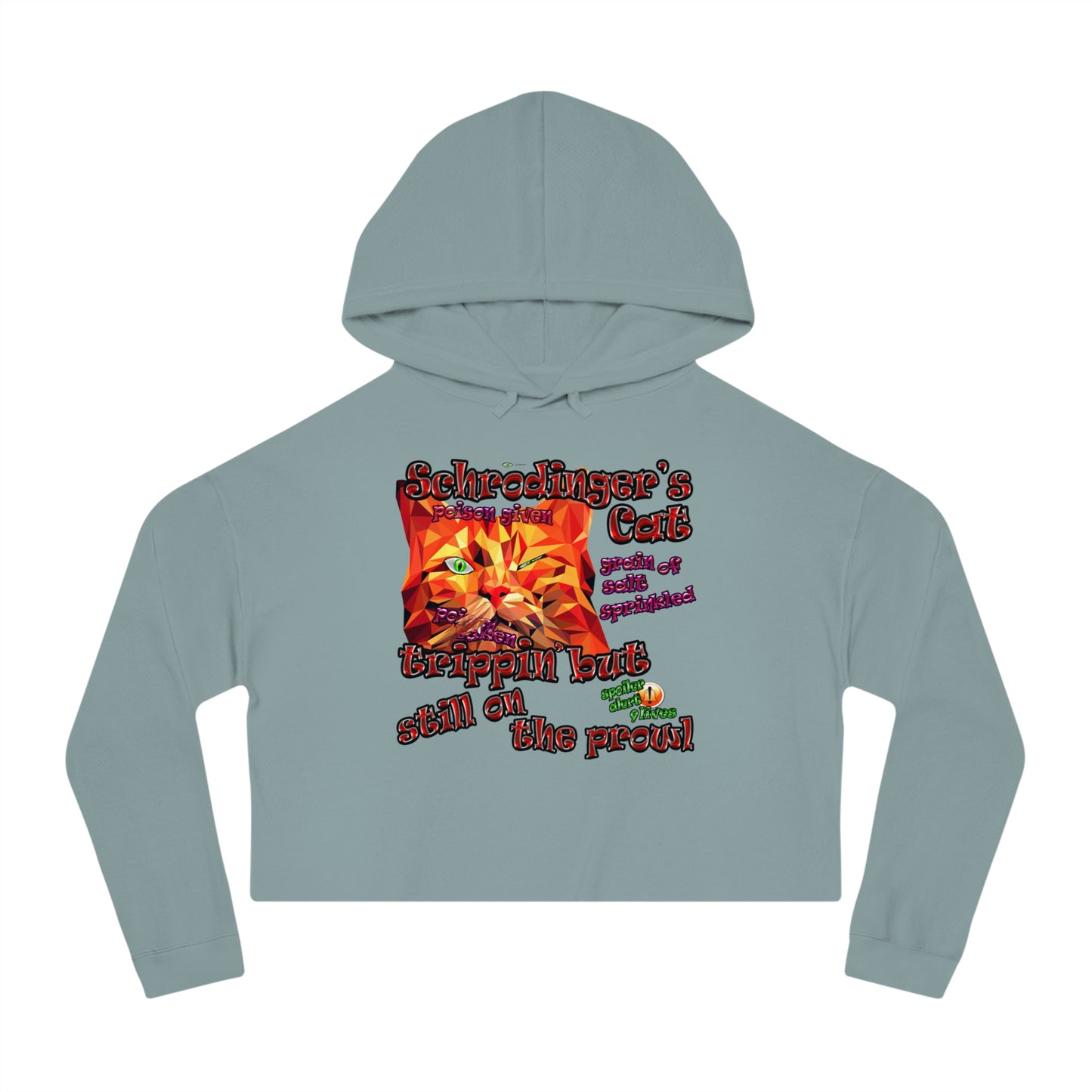 schrodinger's cat - Women’s Cropped Hooded Sweatshirt