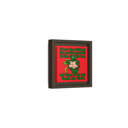 turtle race - framed canvas art (red)