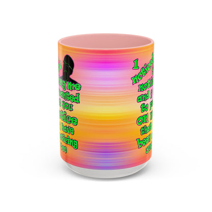 noticed you noticing - Accent Mug (color blur)