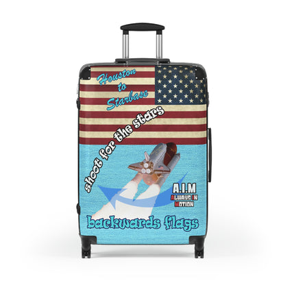shoot for the stars - Suitcase (faded blue)