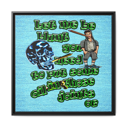 og - framed canvas art (faded blue)