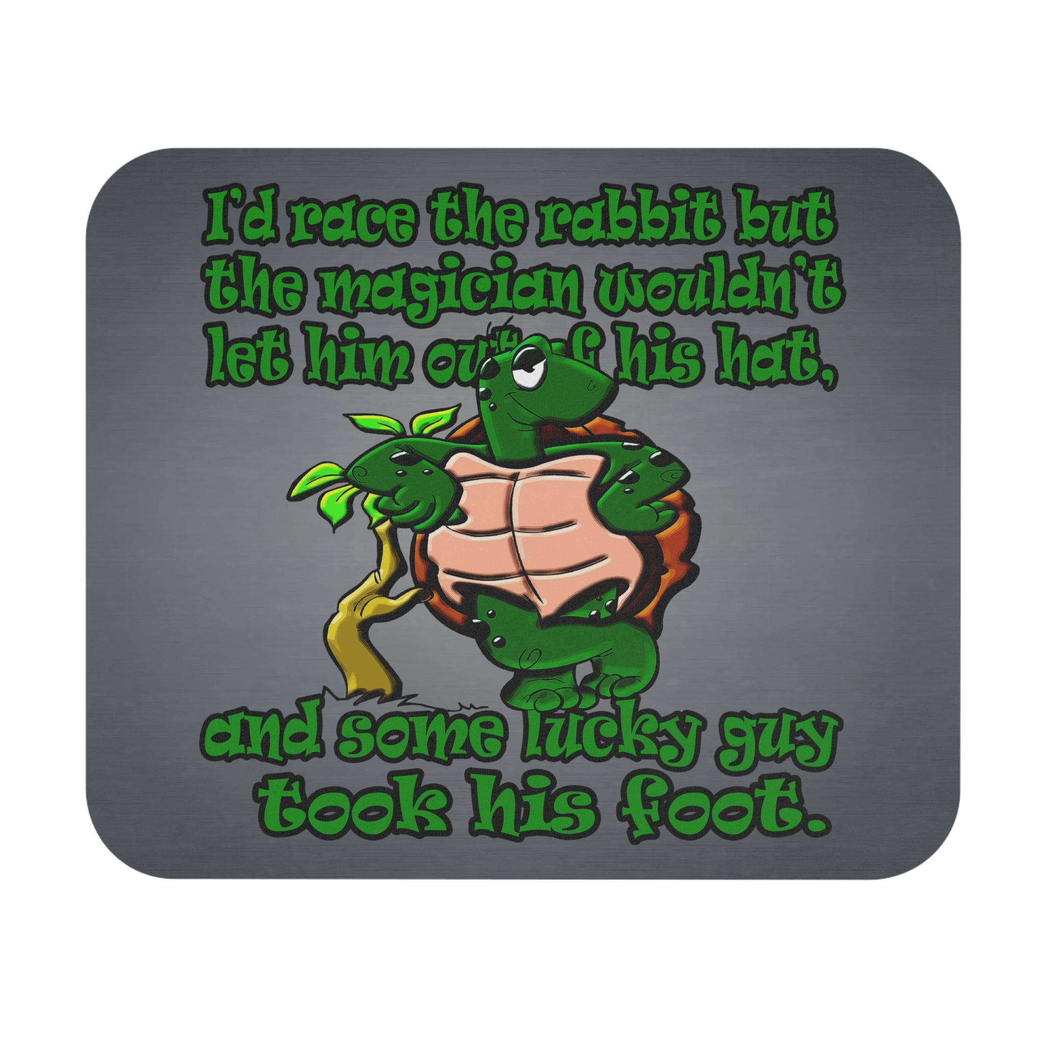 turtle race - Mouse Pad (Rectangle) (grey-light grey)