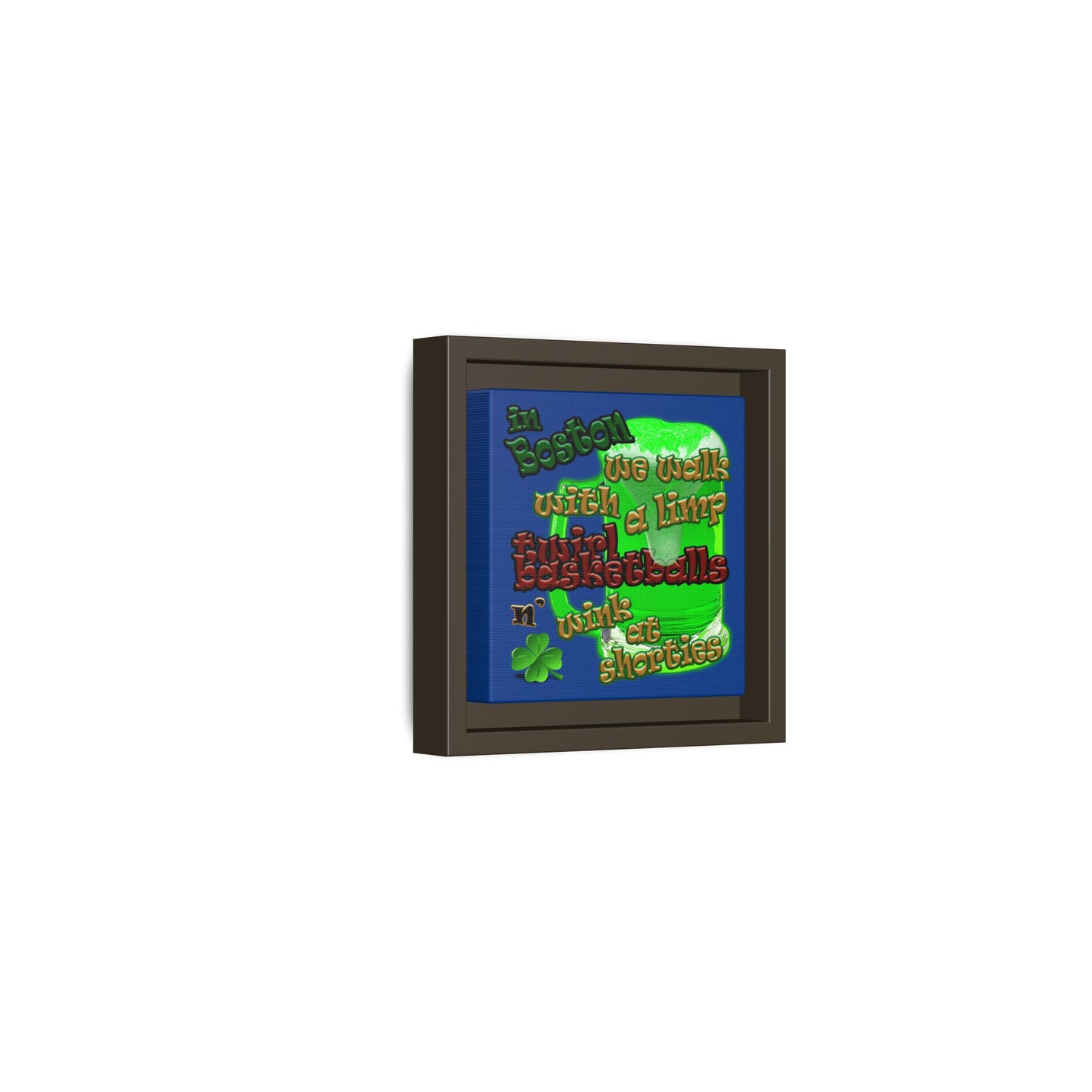 celtics logo - framed canvas art (dark blue)