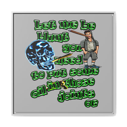 og - framed canvas art (light grey)