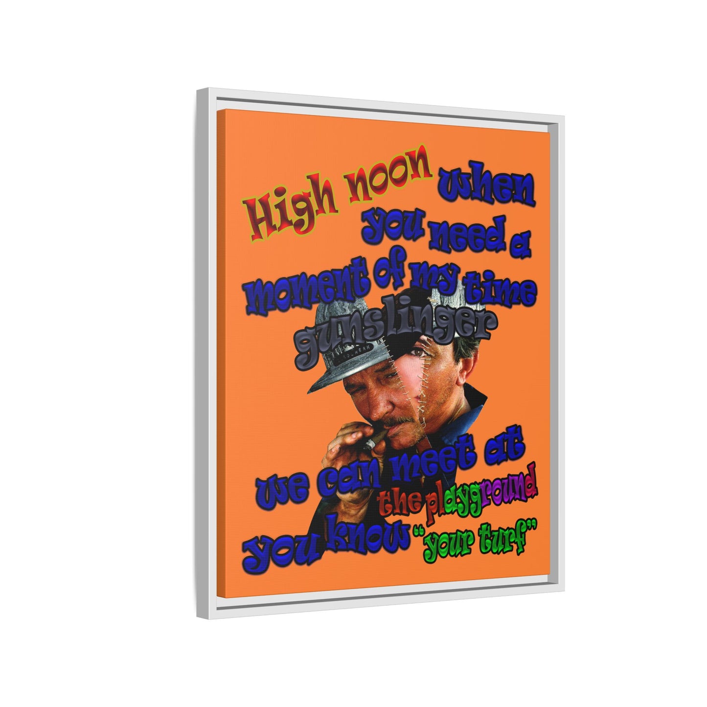 high noon - framed canvas art (crusta)