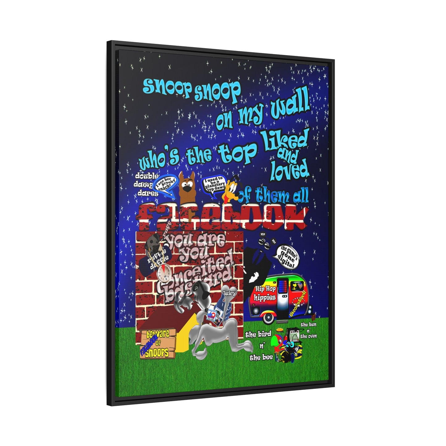 snoops - framed canvas art