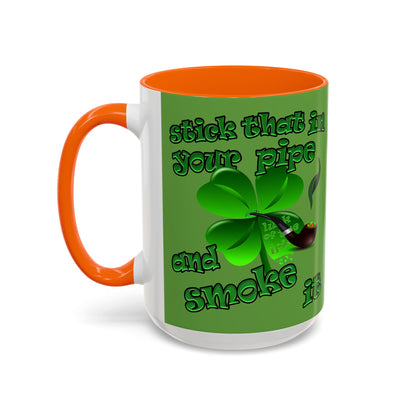 celtics logo - Accent Mug (green)