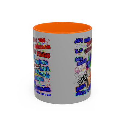 drop the beat - Accent Mug (light grey)