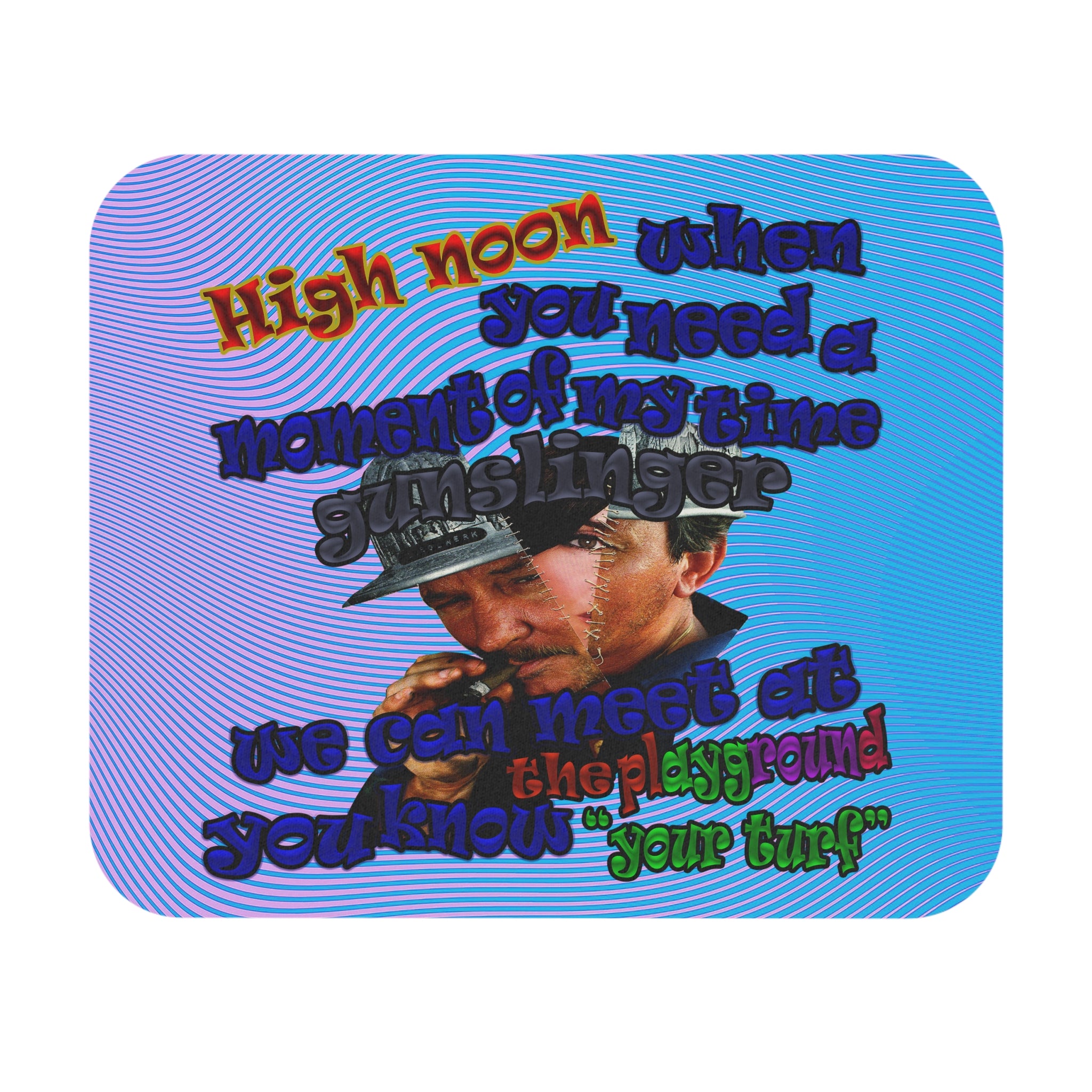 high noon - Mouse Pad (Rectangle) (light blue-purple wave)
