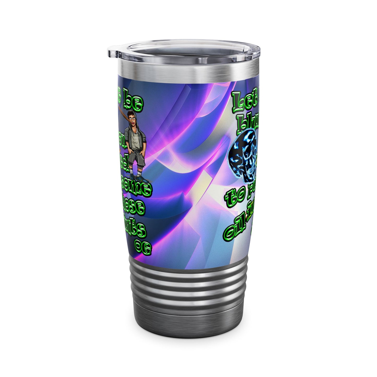 og - Ringneck Tumbler, 20oz (grey-pink wave)