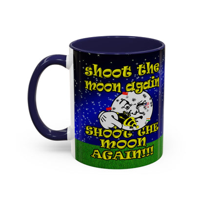 shoot the moon again - Accent Mug ('snoops' background)