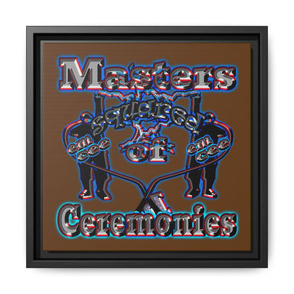 em cee squared - framed canvas art (brown)