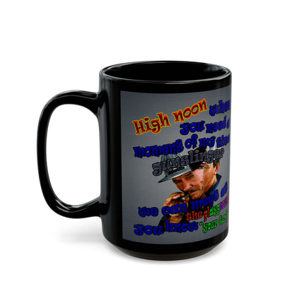 high noon - Black Mug (grey-light grey)
