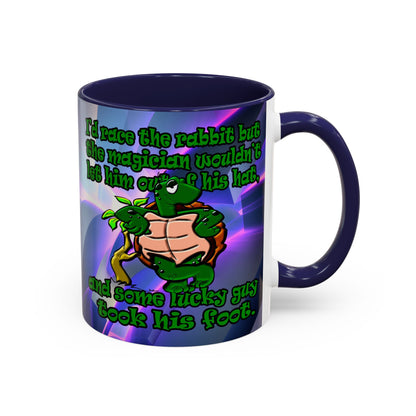 turtle race - Accent Mug (grey-pink wave)