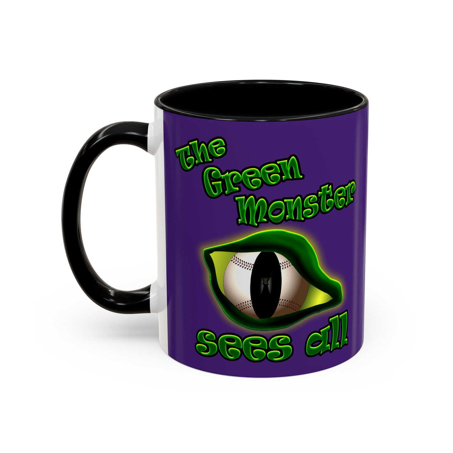 green monster - Accent Mug (purple)