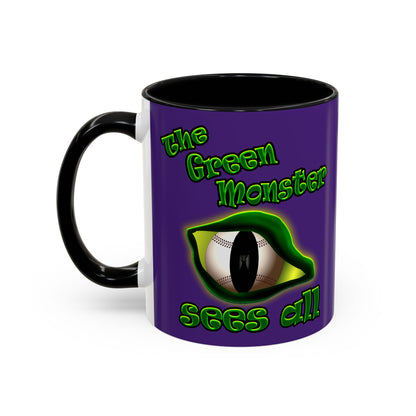 green monster - Accent Mug (purple)