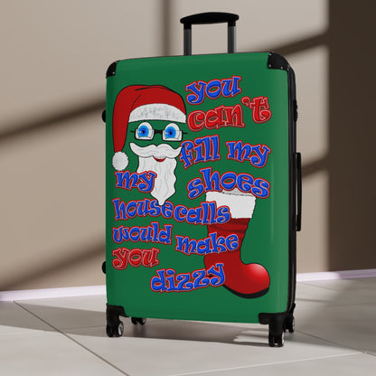 santa's shoes - Suitcase (dark green)