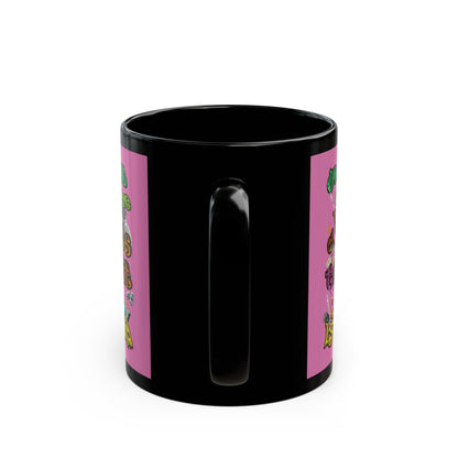 the bum's shit - Black Mug (light pink)