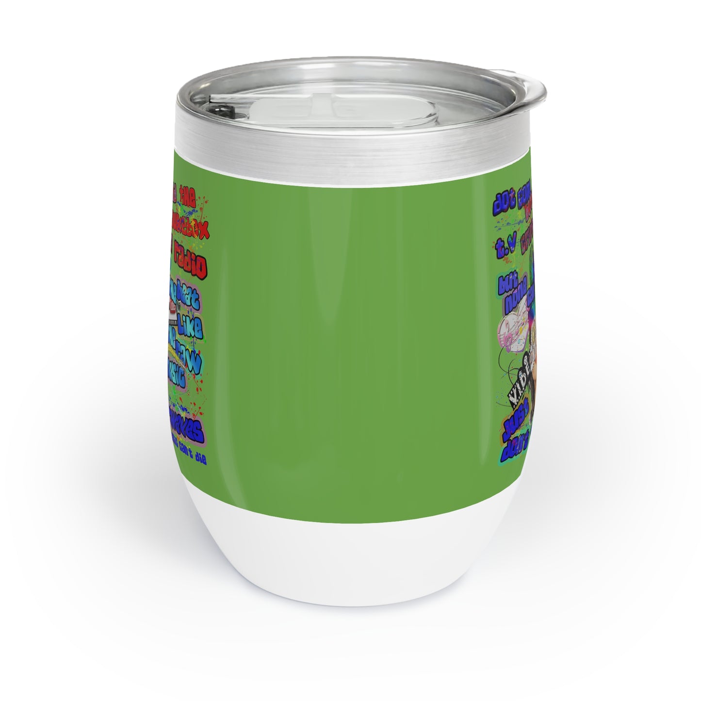 drop the beat - Chill Wine Tumbler (green)