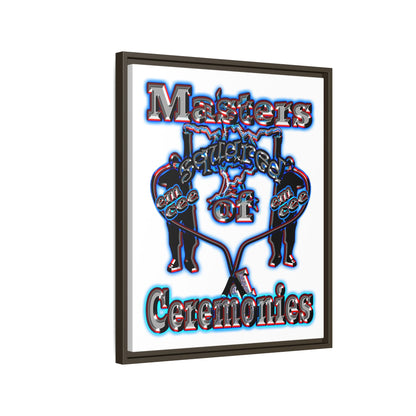 em cee squared - framed canvas art (white)