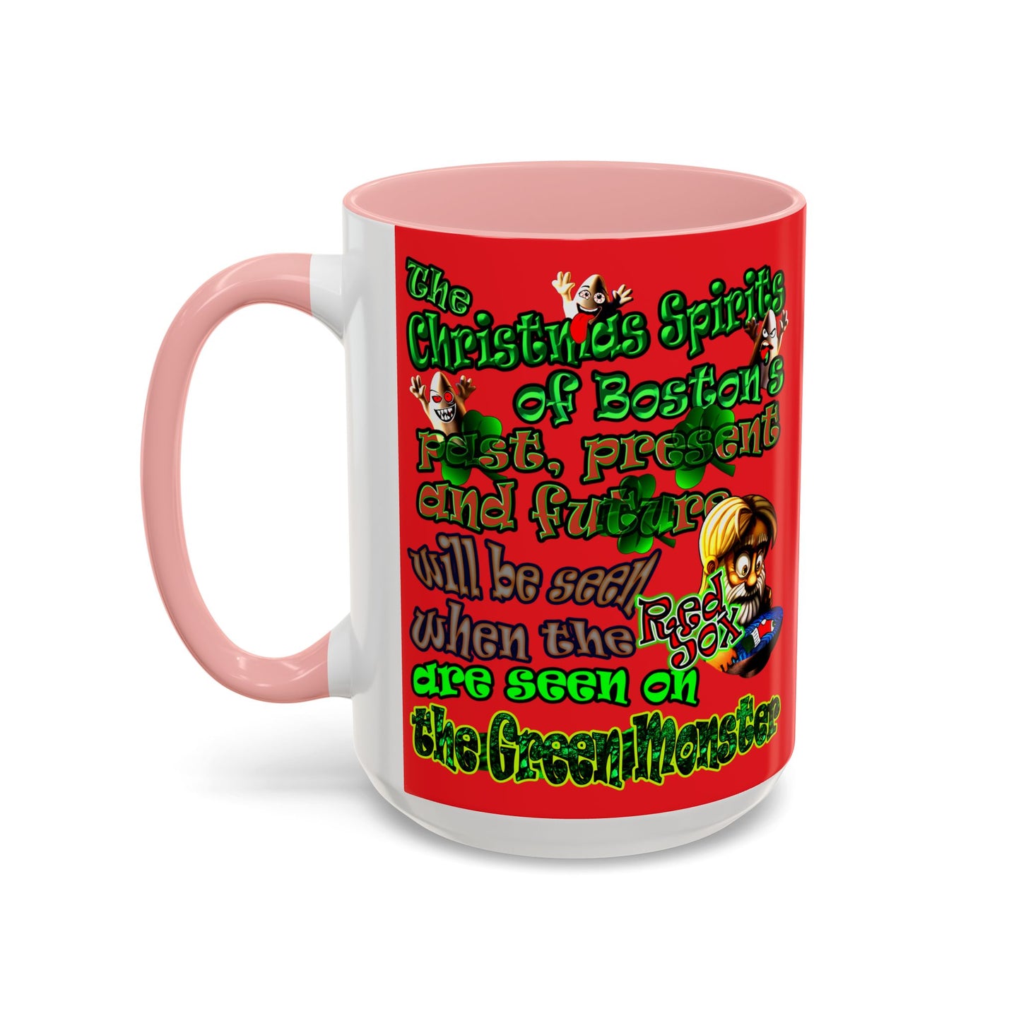 christmas spirits of boston - Accent Mug (red)