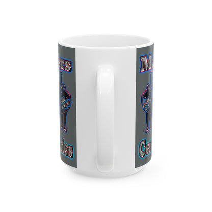 em cee squared - White Mug (dark grey)