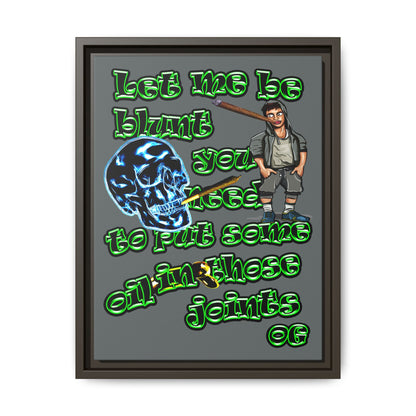 og - framed canvas art (dark grey)