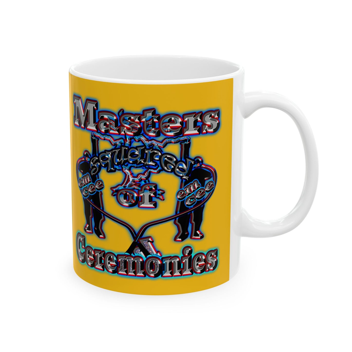 em cee squared - White Mug (yellow)
