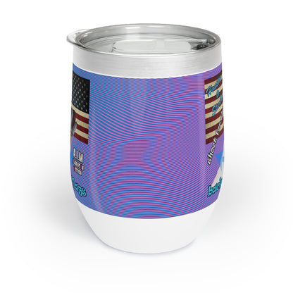 shoot for the stars - Chill Wine Tumbler (light blue-purple wave)