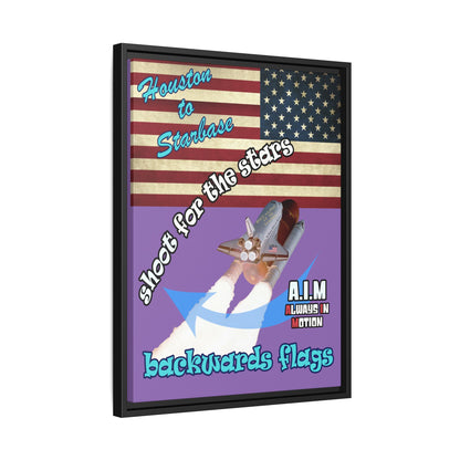 shoot for the stars - framed canvas art (light purple)