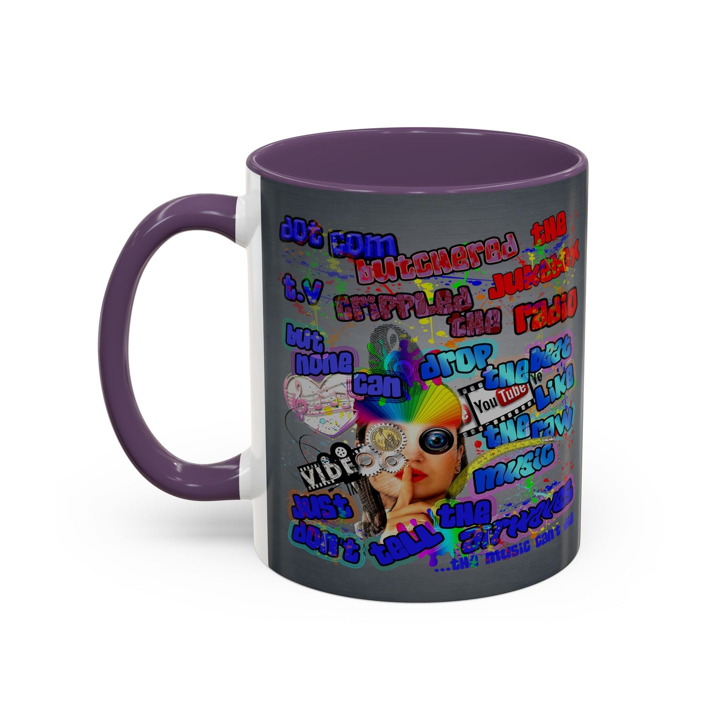 drop the beat - Accent Mug (grey-light grey)