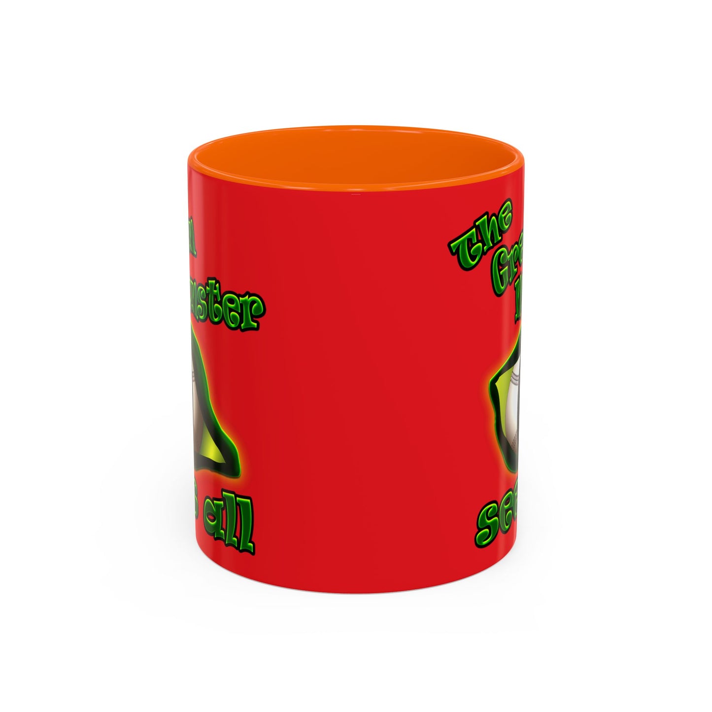 green monster - Accent Mug (red)