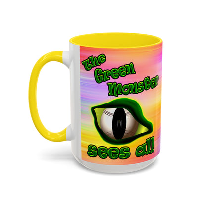 green monster - Accent Mug (color blur)