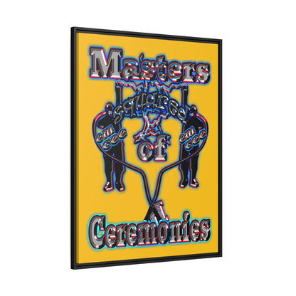 em cee squared - framed canvas art (yellow)