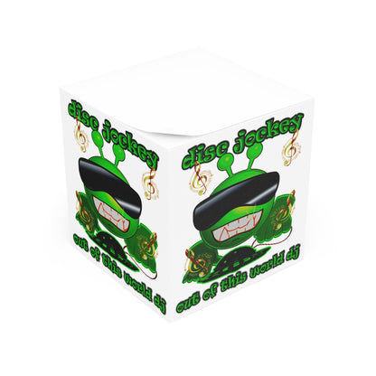 disc jockey - note cube (white)