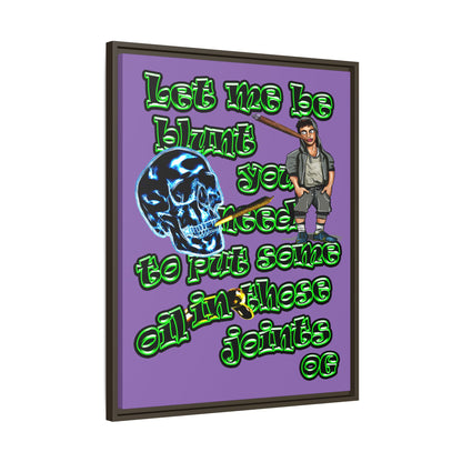 og - framed canvas art (light purple)