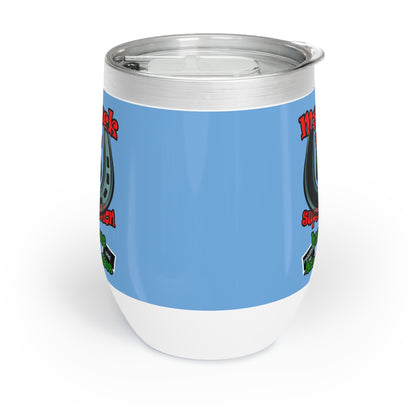 my luck - Chill Wine Tumbler (light blue)