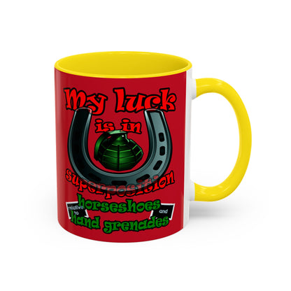 my luck - Accent Mug (dark red)
