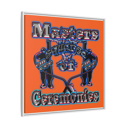 em cee squared - framed canvas art (orange)