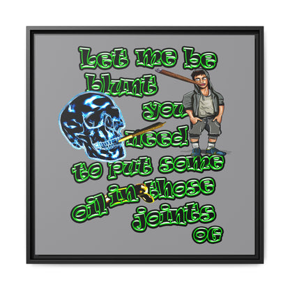og - framed canvas art (grey)