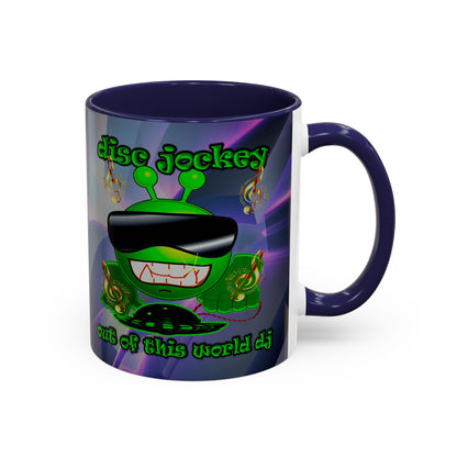 disc jockey - Accent Mug (grey-pink wave)
