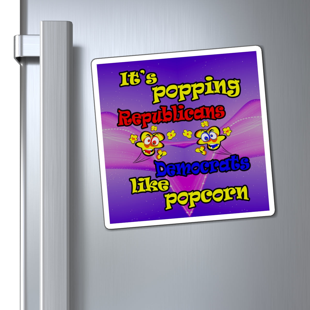 popping like popcorn - Magnets - (purple-pink wave)